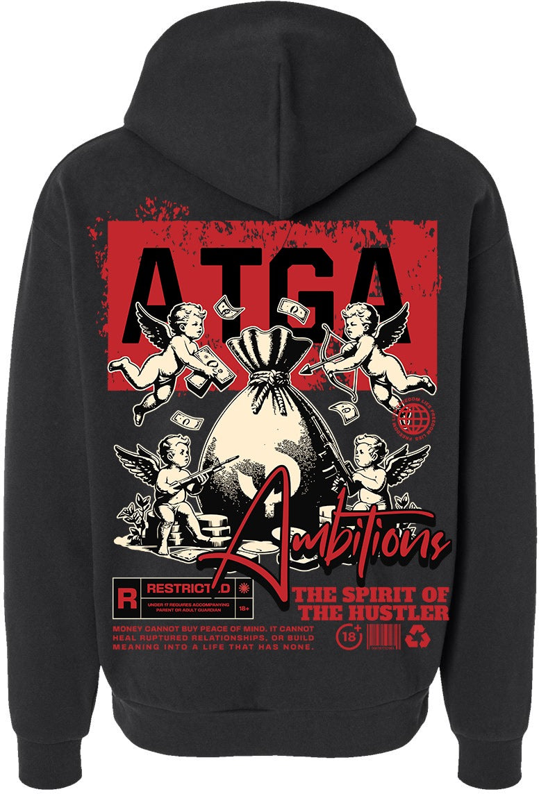 Custom Above the Ghetto Angels Ambitions Hoodie – Spirit of the Hustler Edition